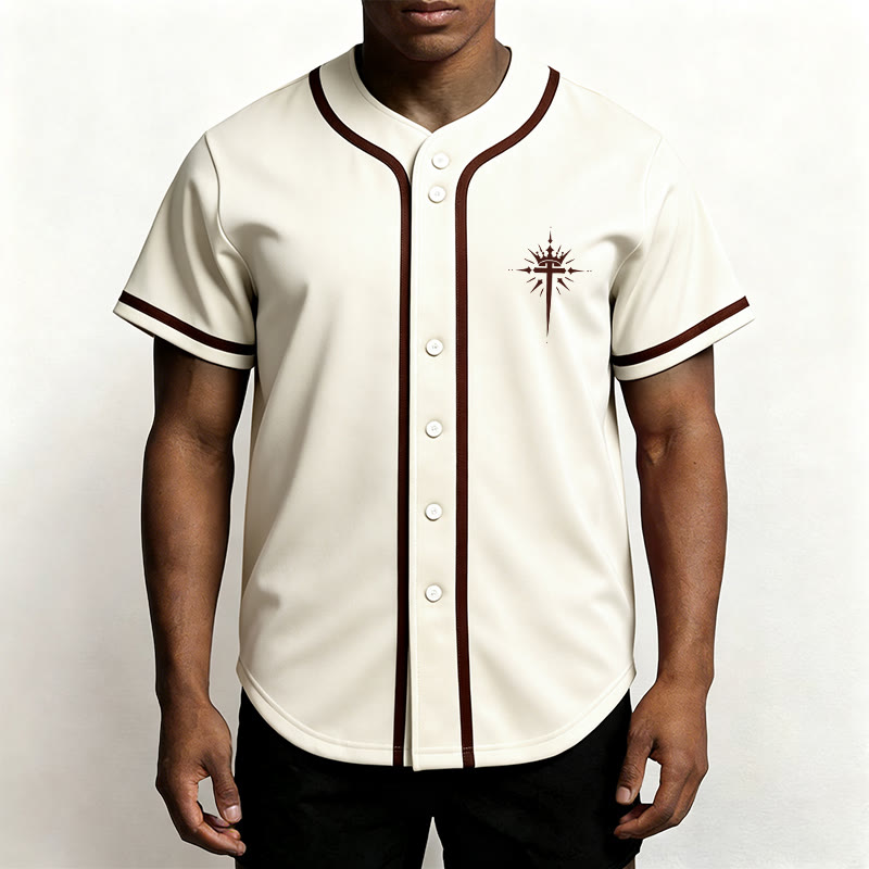 Christianartworkshop Jesus ist König Engelsflügel Kreuz Glaubensbekenntnis Individuelles Baseballtrikot - image 15