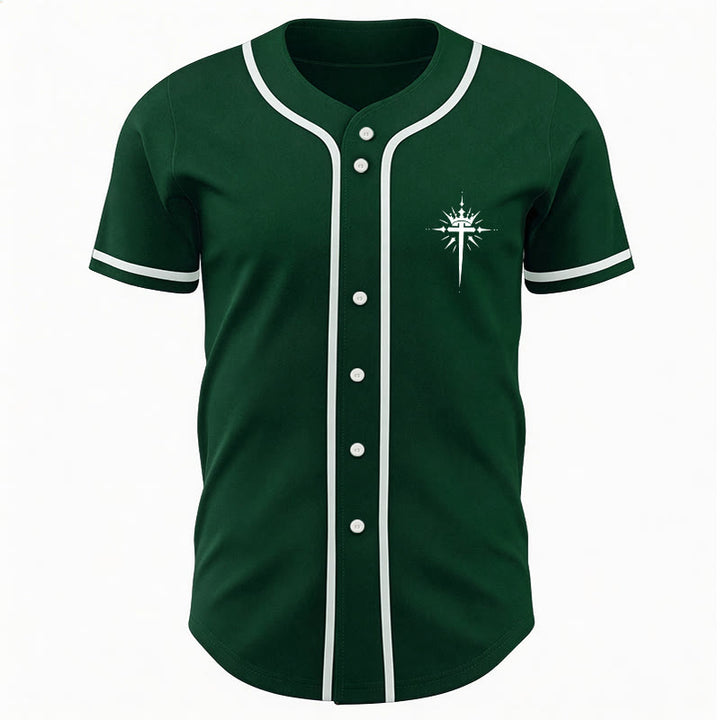 Christianartworkshop Jesus ist König Engelsflügel Kreuz Glaubensbekenntnis Individuelles Baseballtrikot - image 52