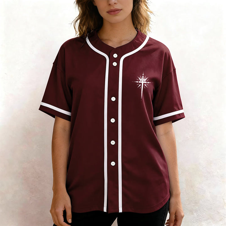Christianartworkshop Jesus ist König – Engelsflügel – Kreuz – Glaubensbekenntnis – Individuelles Baseballtrikot - image 37