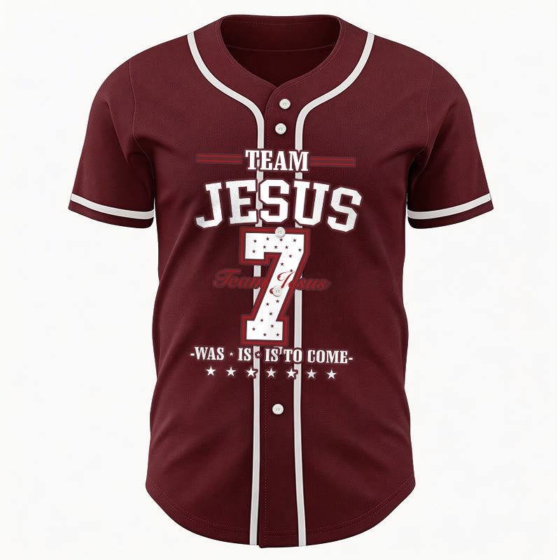 Christianartworkshop Team Jesus Was Is And Is To Come Custom Number 7 Baseball Jersey - image 38