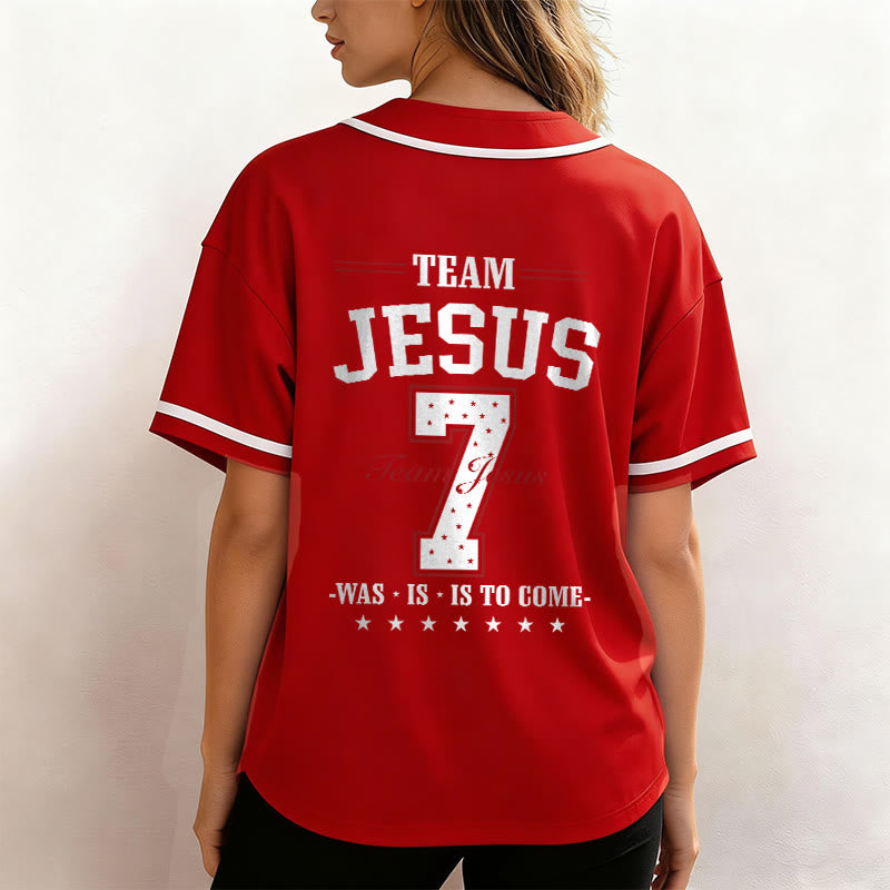 Christianartworkshop Team Jesus Was Is And Is To Come Custom Number 7 Baseball Jersey - image 34