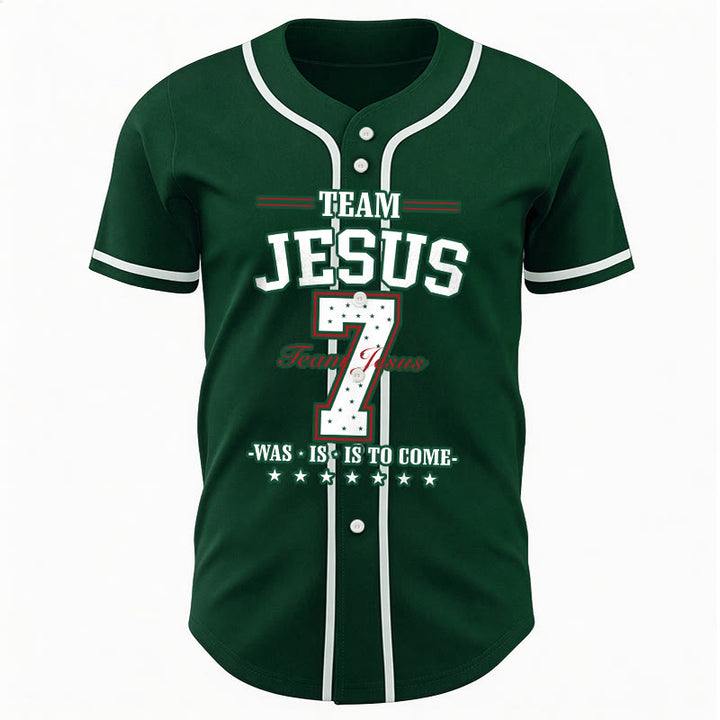 Christianartworkshop Team Jesus Was Is And Is To Come Custom Number 7 Baseball Jersey - image 52