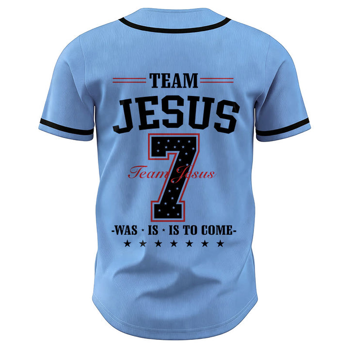 Christianartworkshop Team Jesus Was Is And Is To Come Custom Number 7 Baseball Jersey - image 48