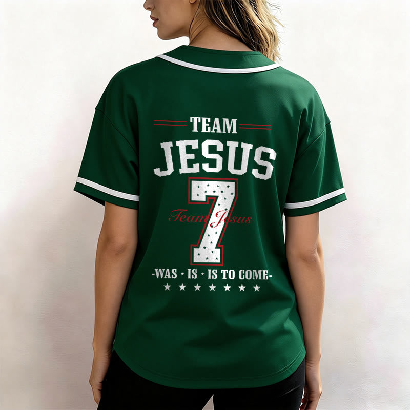 Christianartworkshop Team Jesus Was Is And Is To Come Custom Number 7 Baseball Jersey - image 54