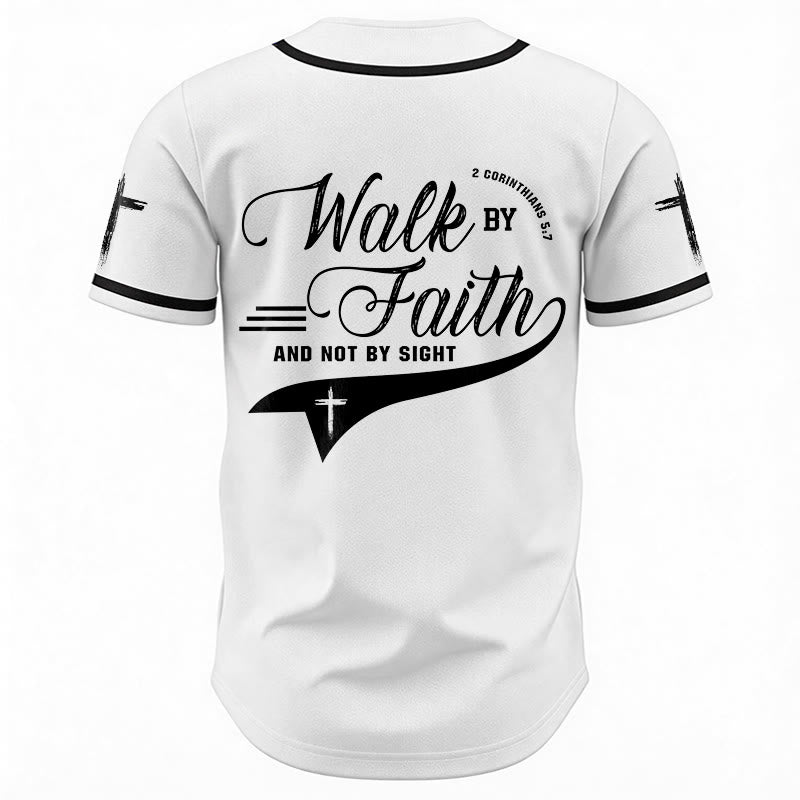 Christianartworkshop 2 Korinther 5:7 „Wandelt im Glauben und nicht im Schauen“ Baseballtrikot mit Kreuzmotiv - image 13