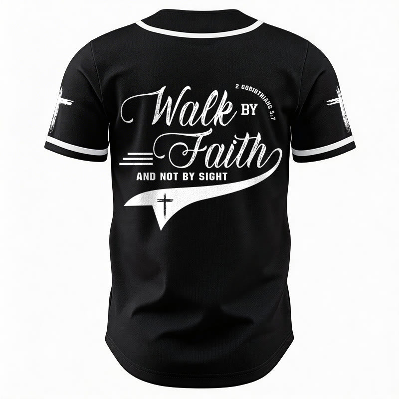 Christianartworkshop 2 Korinther 5:7 „Wandelt im Glauben und nicht im Schauen“ Baseballtrikot mit Kreuzmotiv - image 20