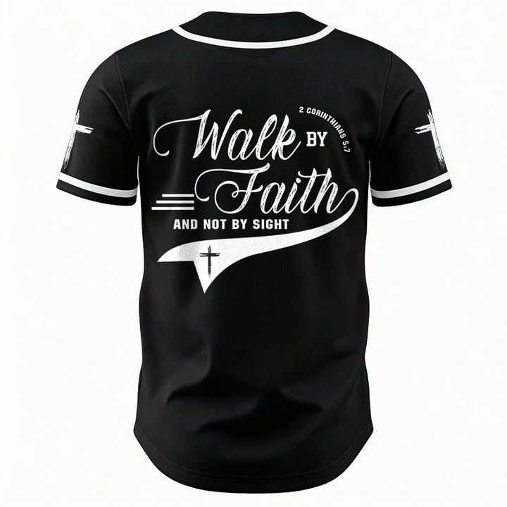 Christianartworkshop 2 Korinther 5:7 „Wandelt im Glauben und nicht im Schauen“ Baseballtrikot mit Kreuzmotiv - image 20