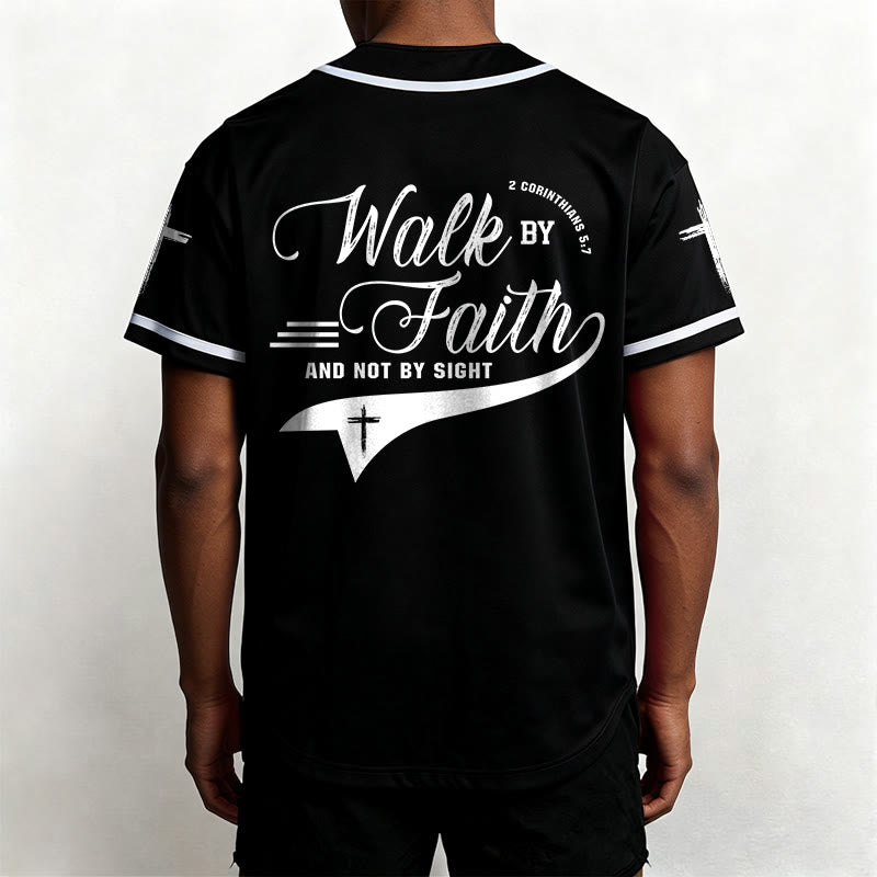 Christianartworkshop 2 Korinther 5:7 „Wandelt im Glauben und nicht im Schauen“ Baseballtrikot mit Kreuzmotiv - image 18