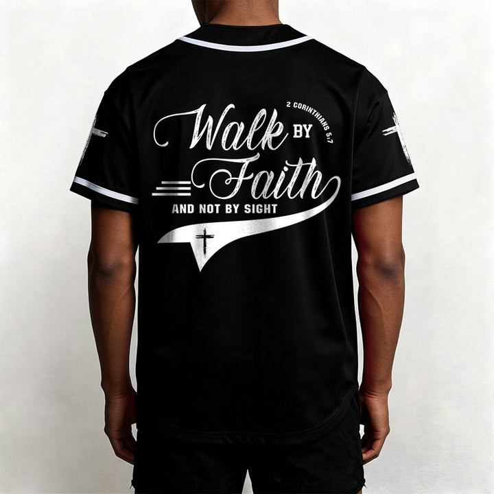 Christianartworkshop 2 Korinther 5:7 „Wandelt im Glauben und nicht im Schauen“ Baseballtrikot mit Kreuzmotiv - image 18