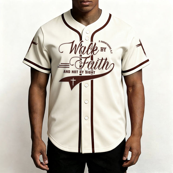 Christianartworkshop 2 Korinther 5:7 „Wandelt im Glauben und nicht im Schauen“ Baseballtrikot mit Kreuzmotiv - image 22