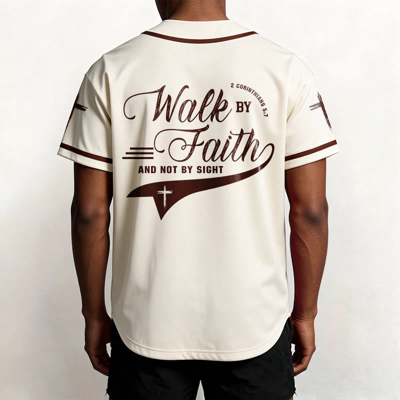 Christianartworkshop 2 Korinther 5:7 „Wandelt im Glauben und nicht im Schauen“ Baseballtrikot mit Kreuzmotiv - image 25