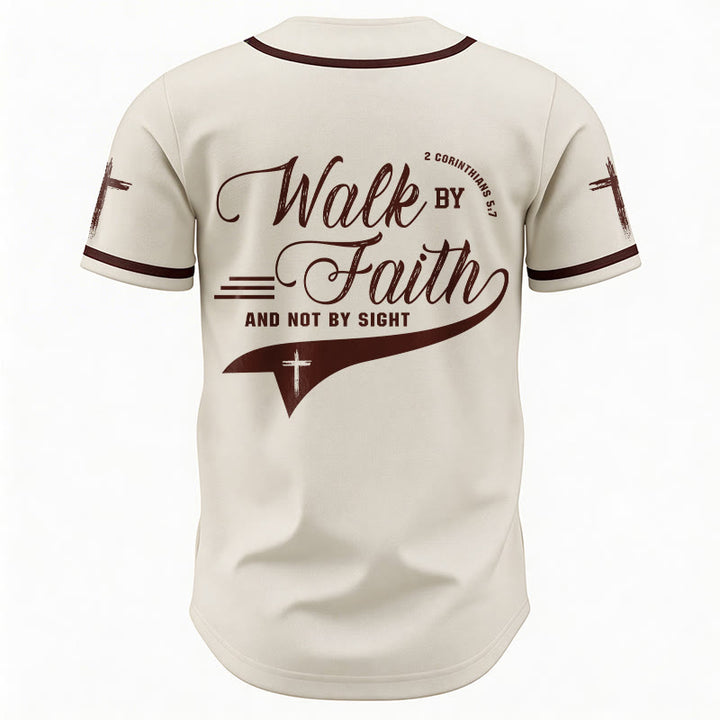 Christianartworkshop 2 Korinther 5:7 „Wandelt im Glauben und nicht im Schauen“ Baseballtrikot mit Kreuzmotiv - image 27