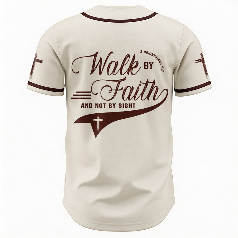 Christianartworkshop 2 Korinther 5:7 „Wandelt im Glauben und nicht im Schauen“ Baseballtrikot mit Kreuzmotiv - image 27