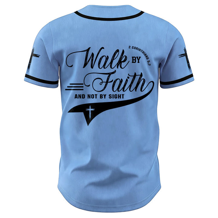 Christianartworkshop 2 Korinther 5:7 „Wandelt im Glauben und nicht im Schauen“ Baseballtrikot mit Kreuzmotiv - image 48
