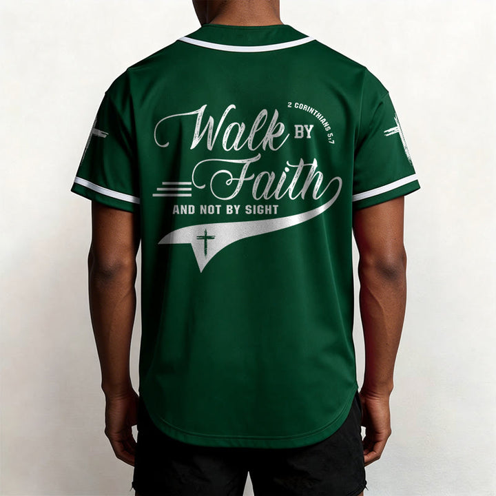 Christianartworkshop 2 Korinther 5:7 „Wandelt im Glauben und nicht im Schauen“ Baseballtrikot mit Kreuzmotiv - image 53