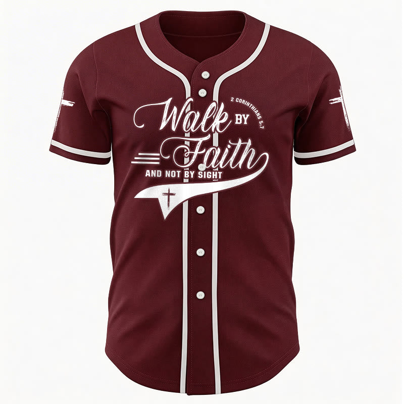 Christianartworkshop 2 Korinther 5:7 „Wandelt im Glauben und nicht im Schauen“ Baseballtrikot mit Kreuzmotiv - image 38