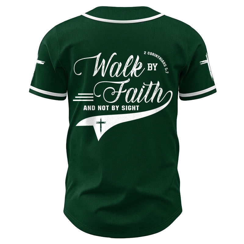 Christianartworkshop 2 Korinther 5:7 „Wandelt im Glauben und nicht im Schauen“ Baseballtrikot mit Kreuzmotiv - image 55