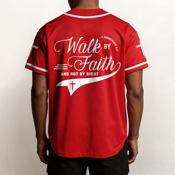 Christianartworkshop 2 Korinther 5:7 „Wandelt im Glauben und nicht im Schauen“ Baseballtrikot mit Kreuzmotiv - image 32