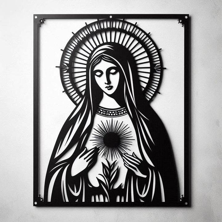 Christianartworkshop Wanddekoration aus Metall: Marienverehrung und göttliche Liebe – ein Ausdruck der Liebe Mariens - image 3