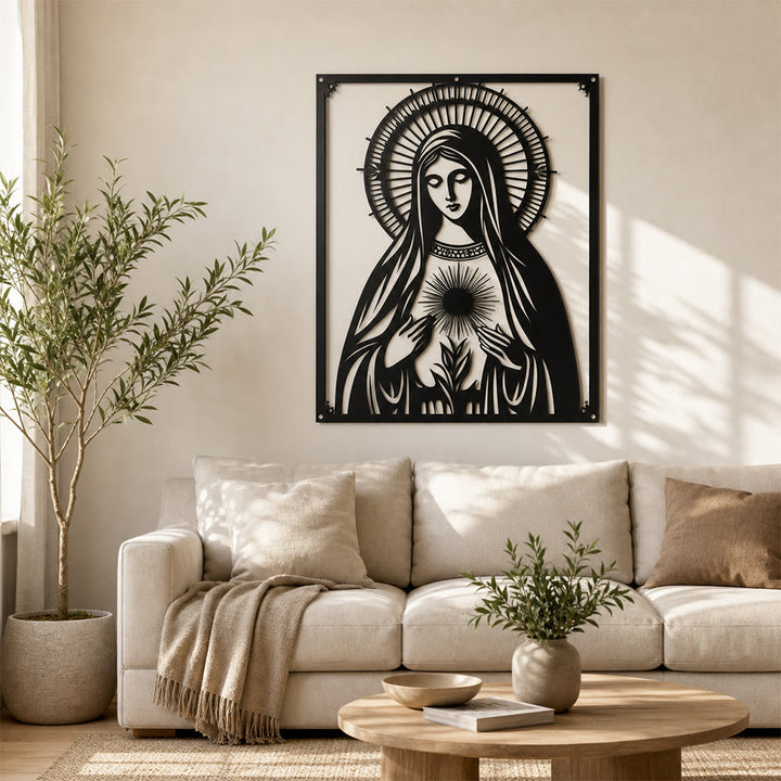 Christianartworkshop Wanddekoration aus Metall: Marienverehrung und göttliche Liebe – ein Ausdruck der Liebe Mariens - image 4