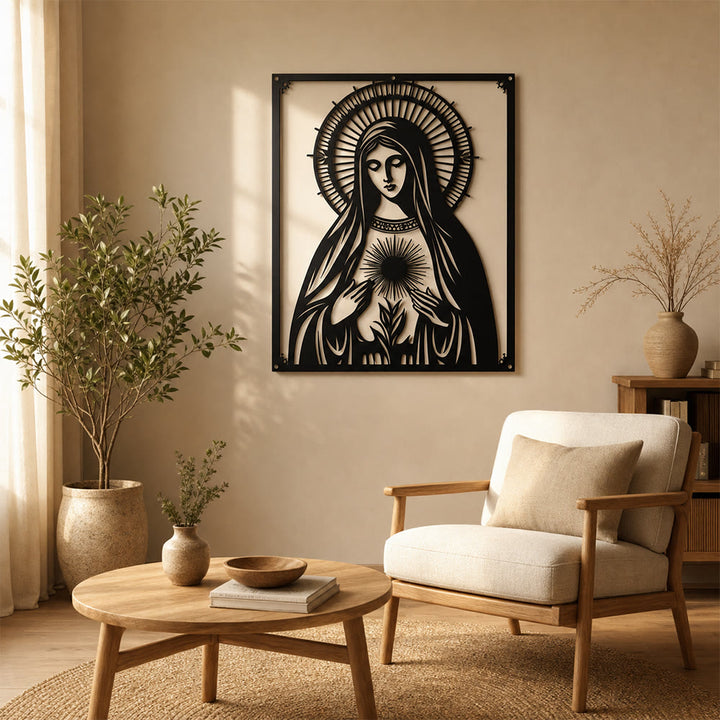 Christianartworkshop Wanddekoration aus Metall: Marienverehrung und göttliche Liebe – ein Ausdruck der Liebe Mariens - image 0