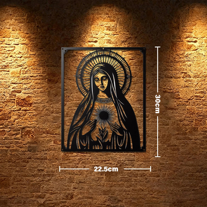 Christianartworkshop Wanddekoration aus Metall: Marienverehrung und göttliche Liebe – ein Ausdruck der Liebe Mariens - 8,86''*11,81''/22,5 cm*30 cm - image 6