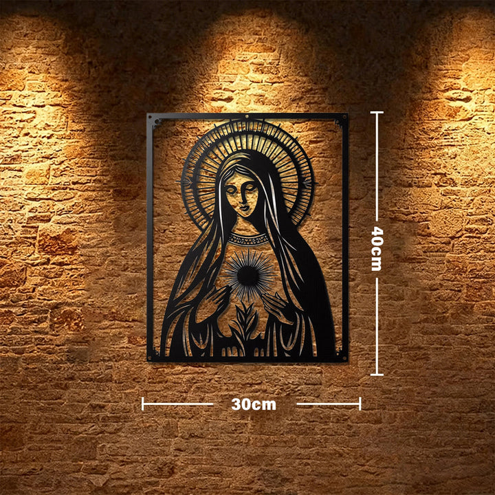 Christianartworkshop Wanddekoration aus Metall: Marienverehrung und göttliche Liebe – ein Ausdruck der Liebe Mariens - 11,81'''*15,75''/30cm*40cm - image 7