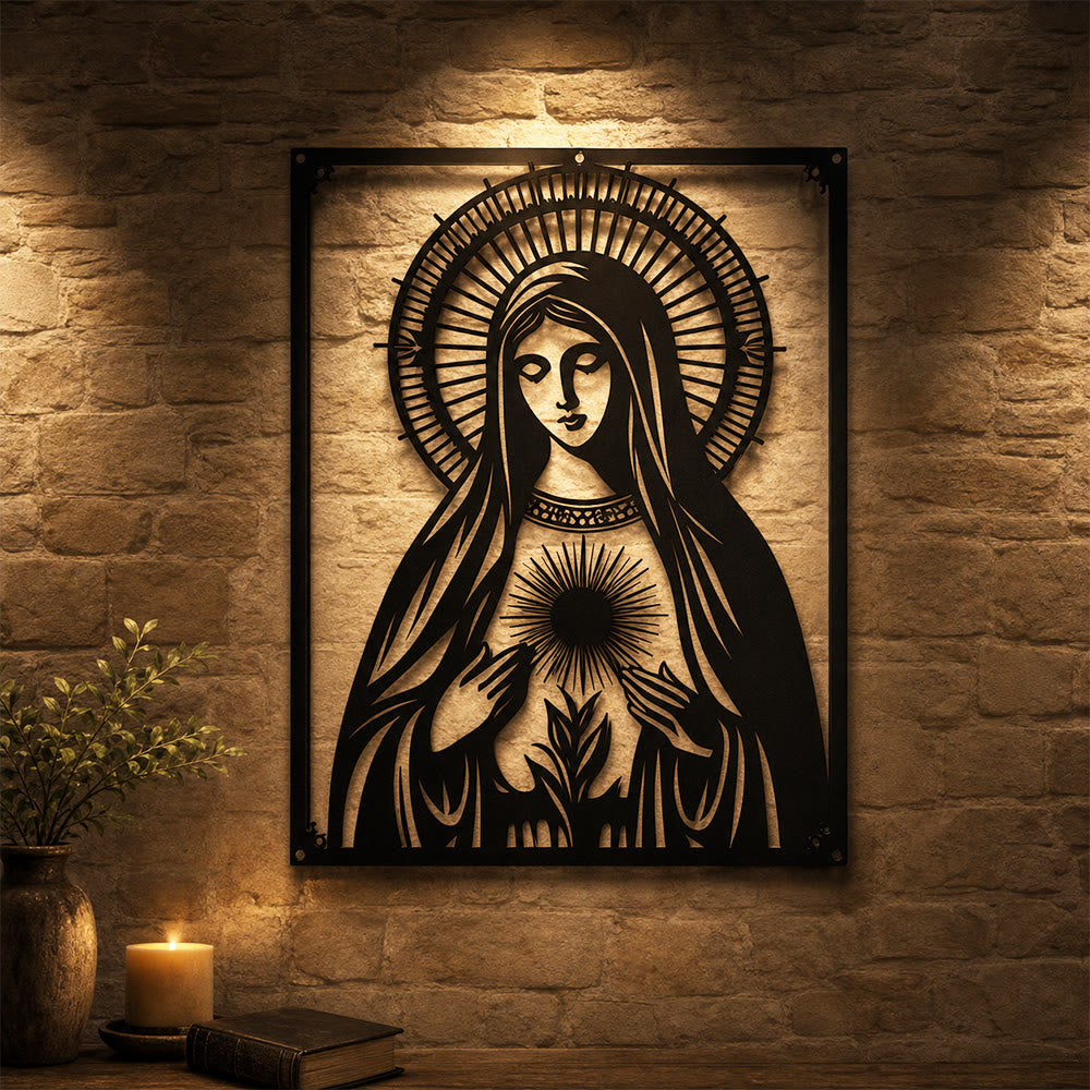 Christianartworkshop Wanddekoration aus Metall: Marienverehrung und göttliche Liebe – ein Ausdruck der Liebe Mariens - image 5