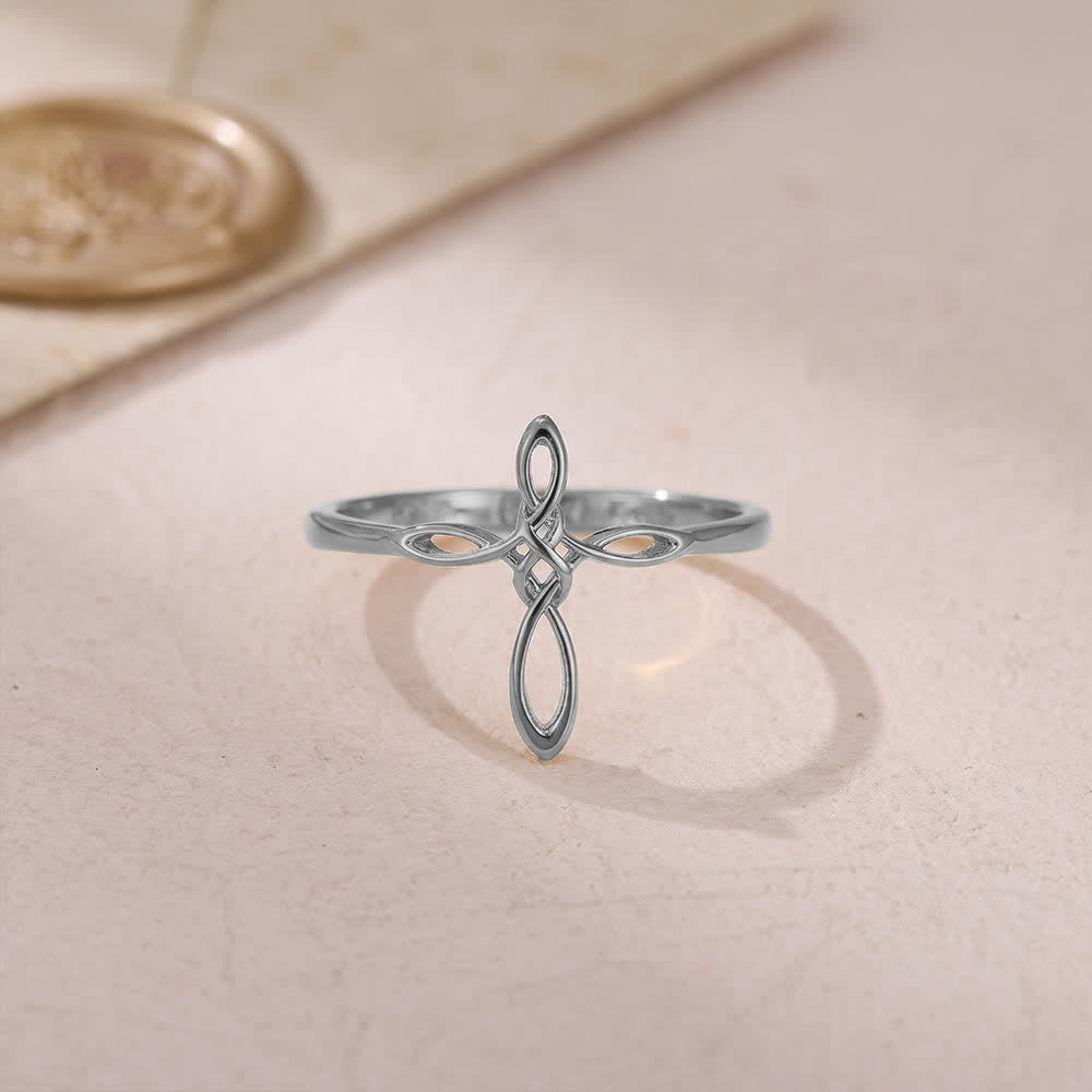 Christianartworkshop Andachtsring mit keltischem Knotenkreuz: Symbol ewigen Glaubens und göttlicher Verbindung - image 10