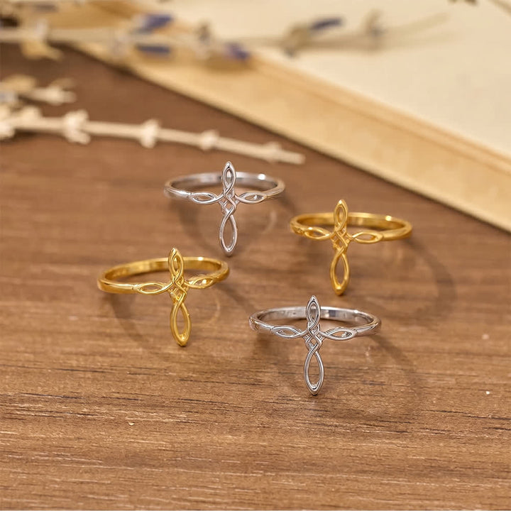 Christianartworkshop Andachtsring mit keltischem Knotenkreuz: Symbol ewigen Glaubens und göttlicher Verbindung - image 2