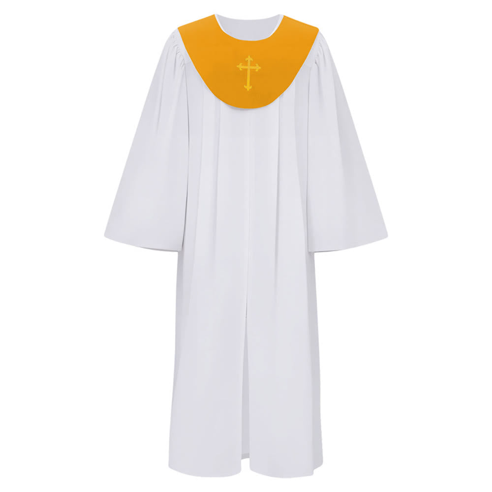 Christianartworkshop Göttliche Priesterrobe für religiöse Zeremonien - Joch mit Kreuzakzent - Golden - 2XL - image 15