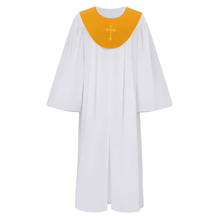 Christianartworkshop Göttliche Priesterrobe für religiöse Zeremonien - Joch mit Kreuzakzent - Golden - 2XL - image 15