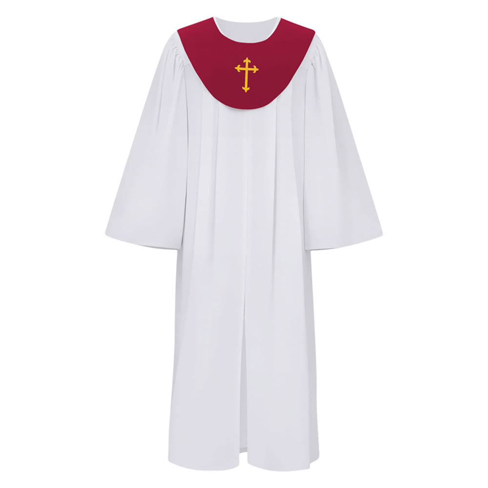 Christianartworkshop Göttliche Priesterrobe für religiöse Zeremonien - Joch mit Kreuzakzent - Kastanienbraun - 2XL - image 21