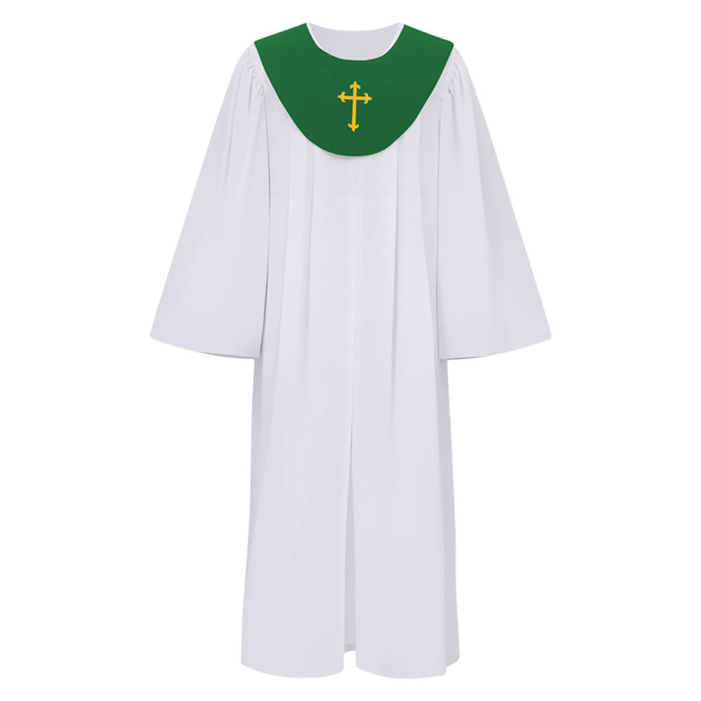 Christianartworkshop Göttliche Priesterrobe für religiöse Zeremonien - Joch mit Kreuzakzent - Grün - 2XL - image 26