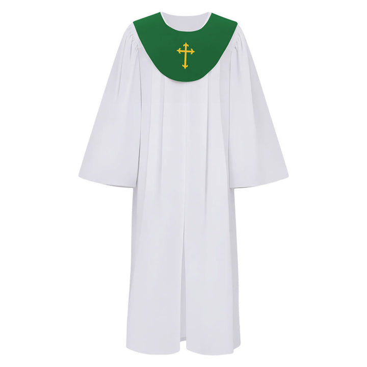 Christianartworkshop Göttliche Priesterrobe für religiöse Zeremonien - Joch mit Kreuzakzent - Grün - 2XL - image 26