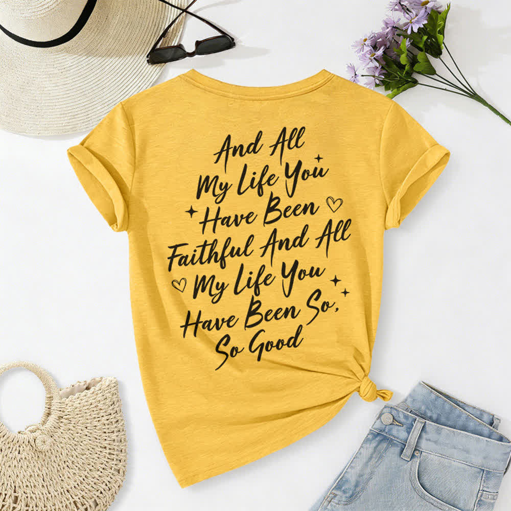 Christianartworkshop Damen-T-Shirt „Ich werde von der Güte Gottes singen“ mit V-Ausschnitt - image 21