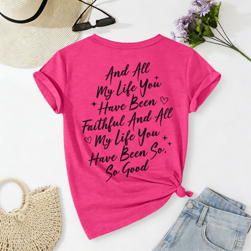 Christianartworkshop Damen-T-Shirt „Ich werde von der Güte Gottes singen“ mit V-Ausschnitt - image 56