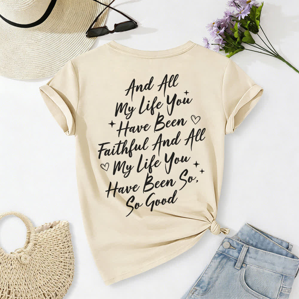 Christianartworkshop Damen-T-Shirt „Ich werde von der Güte Gottes singen“ mit V-Ausschnitt - image 16