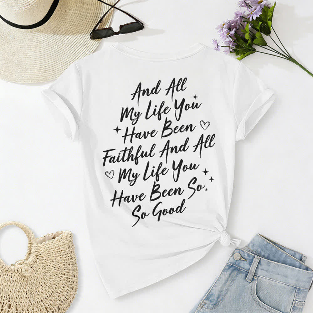 Christianartworkshop Damen-T-Shirt „Ich werde von der Güte Gottes singen“ mit V-Ausschnitt - image 6