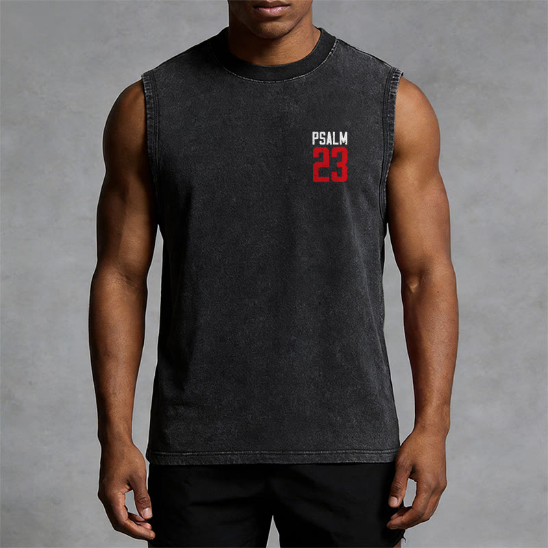 Christianartworkshop Psalm 23 Der Herr ist mein Hirte Vintage Washed Tank Top - image 1