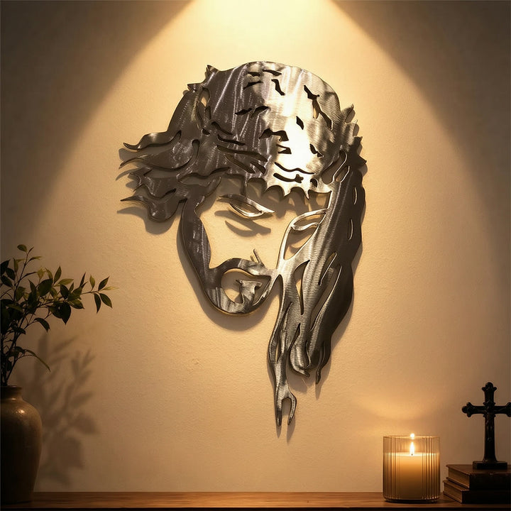 Christianartworkshop Jesus mit Dornenkrone – Wanddekoration aus Metall: Ein Symbol seines Leidens und seiner Herrlichkeit - image 0