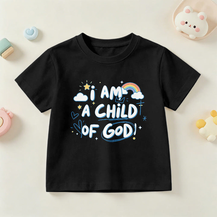 Christianartworkshop Verspieltes Wolken- und Kreuz-Kinder-T-Shirt mit dem Aufdruck „Ich bin ein Kind Gottes“ - Schwarz - US/GB/AU 14, EU 170 - image 24