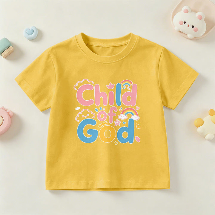 Christianartworkshop Erhebendes Kinder-T-Shirt mit Regenbogenakzenten „Kind Gottes“ - Gelb - US/GB/AU 14, EU 170 - image 27