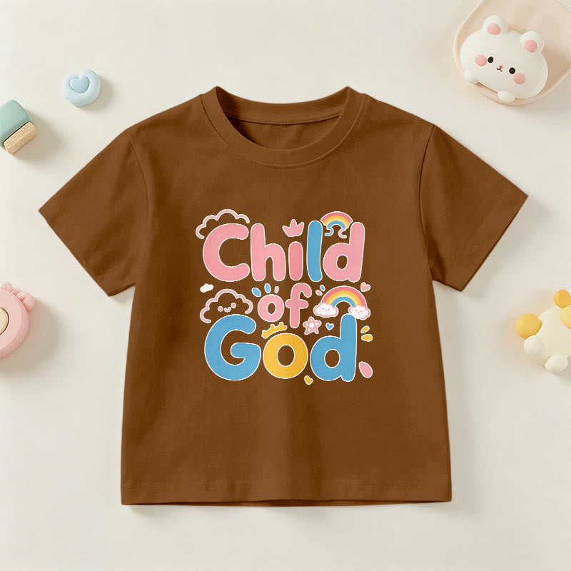 Christianartworkshop Erhebendes Kinder-T-Shirt mit Regenbogenakzenten „Kind Gottes“ - Braun - US/GB/AU 14, EU 170 - image 18
