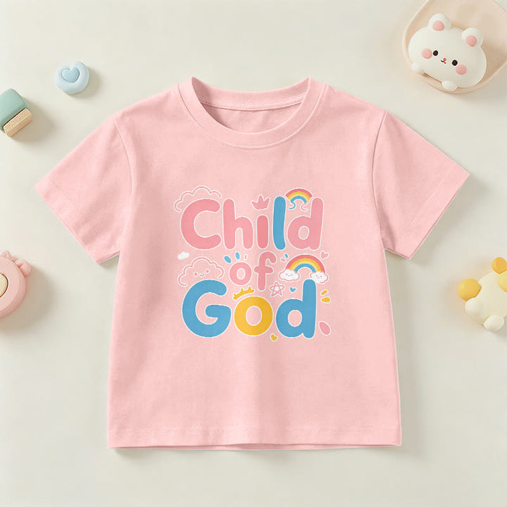 Christianartworkshop Erhebendes Kinder-T-Shirt mit Regenbogenakzenten „Kind Gottes“ - Rosa - US/GB/AU 14, EU 170 - image 9