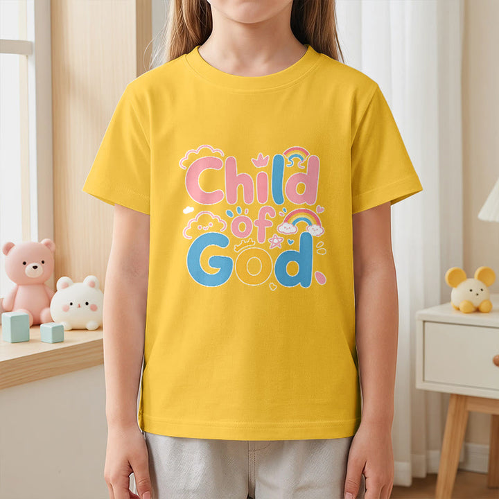 Christianartworkshop Erhebendes Kinder-T-Shirt mit Regenbogenakzenten „Kind Gottes“ - image 29