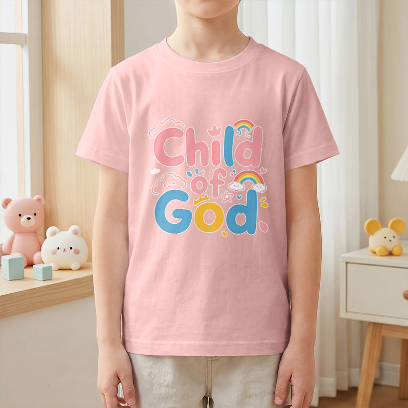 Christianartworkshop Erhebendes Kinder-T-Shirt mit Regenbogenakzenten „Kind Gottes“ - image 10