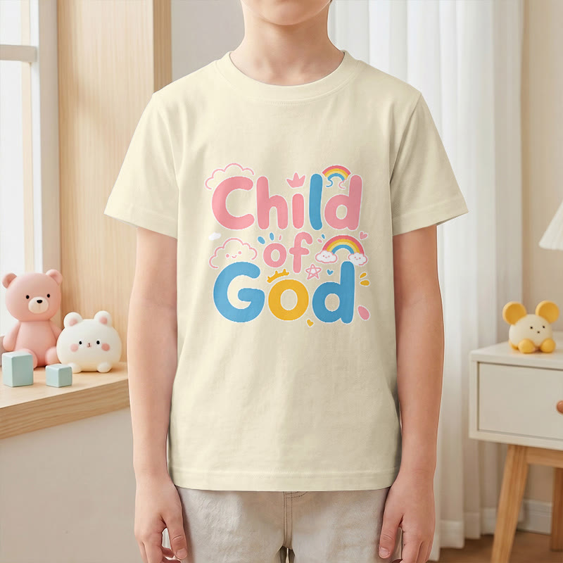 Christianartworkshop Erhebendes Kinder-T-Shirt mit Regenbogenakzenten „Kind Gottes“ - image 22