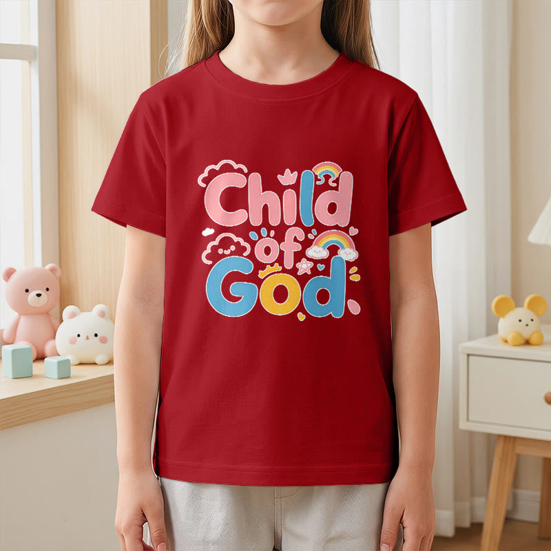 Christianartworkshop Erhebendes Kinder-T-Shirt mit Regenbogenakzenten „Kind Gottes“ - image 8