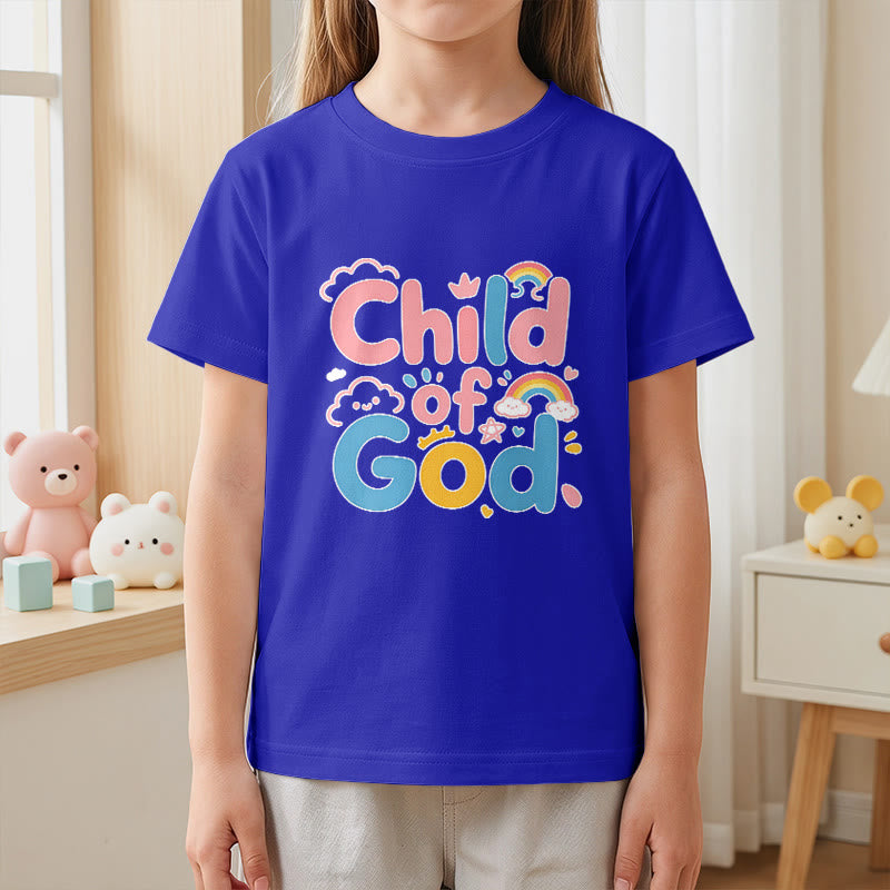 Christianartworkshop Erhebendes Kinder-T-Shirt mit Regenbogenakzenten „Kind Gottes“ - image 2